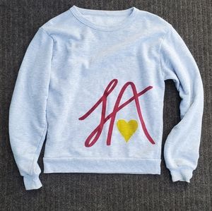 N8 Brand Grey Sweatshirt with LA Printed Design Size Small